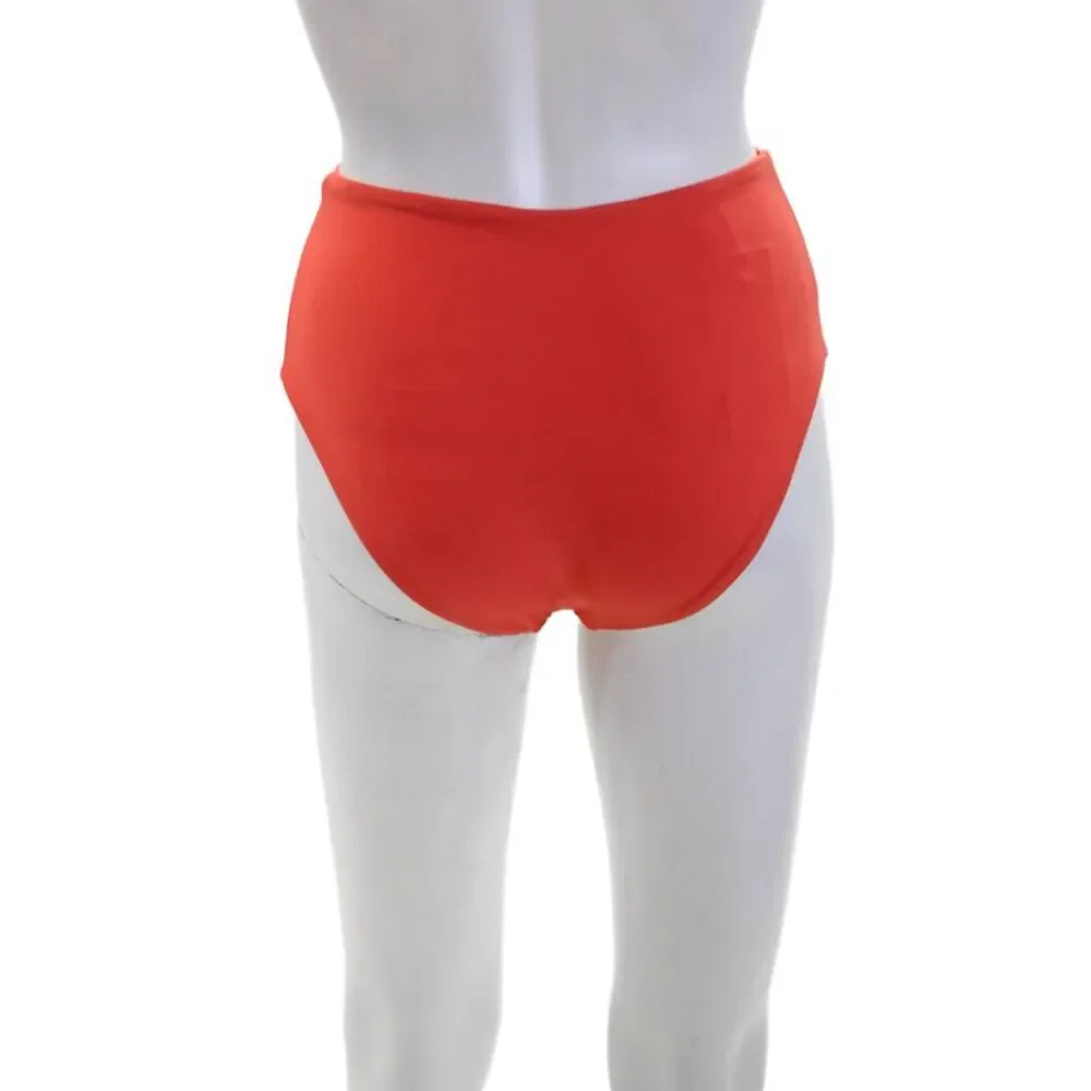 Jade Womens High Waisted Pull On Swim Bikini Bottom Orange Size XS